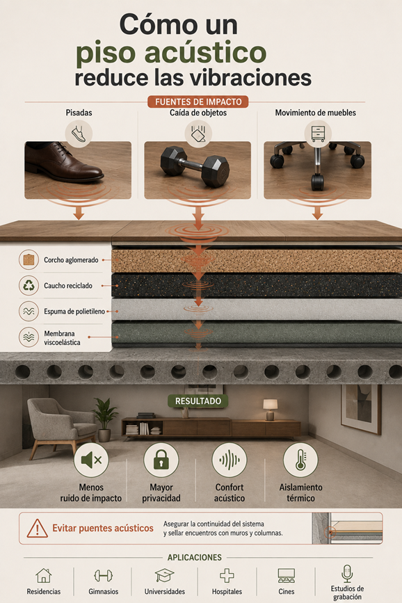 diagrama de un piso acústico